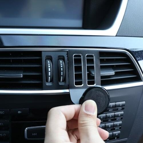 For Mercedes Benz C Class W204 C180 C200 2008-2013 Car Air Vent Mobile Phone Holder Magnetic Car Phone Holder Car Accessories