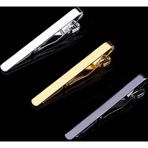 New Tie Clips Mens Metal Necktie Bar Crystal Dress Shirts Tie Pin For Wedding Ceremony Metal Gold Tie Clip Man Accessories