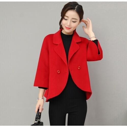 KMETRAM Fashion Woolen Coat Spring Autumn Jacket Women Clothes 2020 Elegant Blazer Short Coat Female Jacket Manteau Femme 017