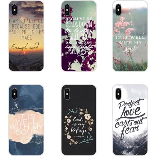 Fashion Case ove Christian Jesus psalm bible verse quote For Xiaomi Mi6 A1 5X 6X Redmi Note 5 5A 4X 4A 4 3 Plus Pro pocophone F1