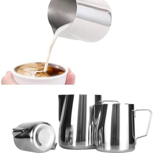 Milk Froth Pot-12oz/350ml Stainless Steel Coffee Tool Cup Creamer Frothing Pitcher for Espresso Coffee Latte Cappuccino Cups