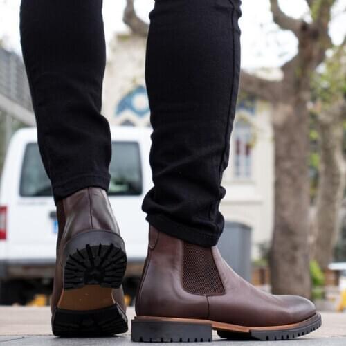 IBAY OSCAR mens Brown genuine leather boots