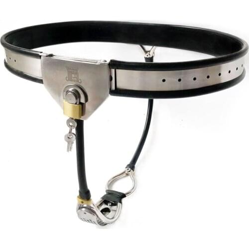 Stainless Steel Silicone Female Chastity Belt Sexy Pants BDSM Bondage Adult Games Chastity Lock Device Sex Toys For Women