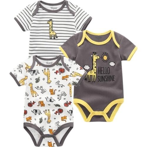 Baby boy clothes 2020 animal baby bodysuit short sleeves body baby Custome