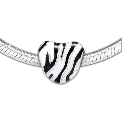 Fits for Pandora Charms Bracelets Wild Stripes Beads 100% 925 Sterling Silver Jewelry Free Shipping