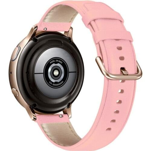 20mm Genuine Leather Watchband for Samsung Galaxy Watch Active 2 42mm Smart Watch Strap for Amazfit bip gtr gts Strap Band