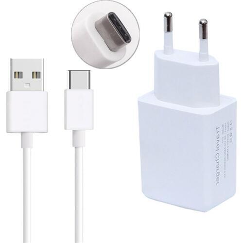 2.4a USB EU Plug AC Wall Charger + Type C USB C Charging Cable For Samsung S8 S9 A8 2018 C9 C7 Xiaomi mi a1 mi5 MI6 5s htc u11