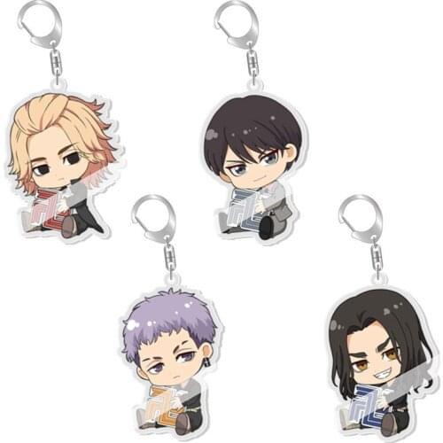 Tokyo Revengers Keychain Character Mikey Draken Chifuyu Kazutora Cosplay Bag Pendant Anime Keyring Jewelry