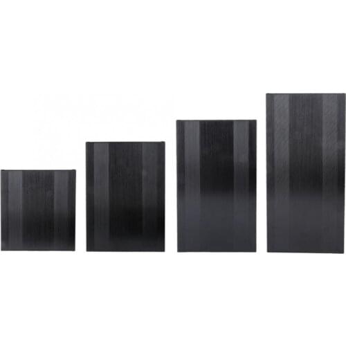 68*145*150/200/250/300mm Brushed Black Oxide Split Type Aluminum Cooling Case Enclosure Electronic Box for Amplifier GPS Wiring