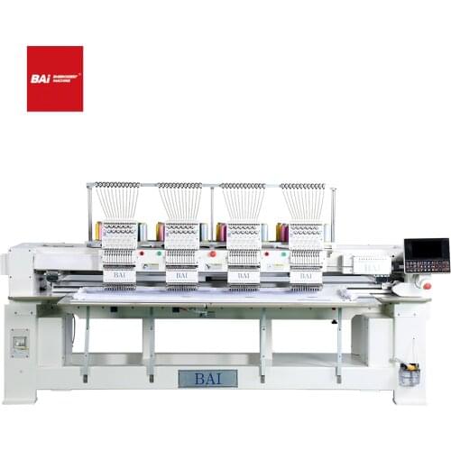 BAI 1200 Rpm High Speed 4 Head Industrial Computerized Embroidery Machine With Dahao 10" Lcd Touch Screen