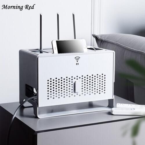 Wifi Router Storage Box Set-top Ipad Rack Wire Network Organizer Cable Finishing Box Socket Remote Control Storage Rack
