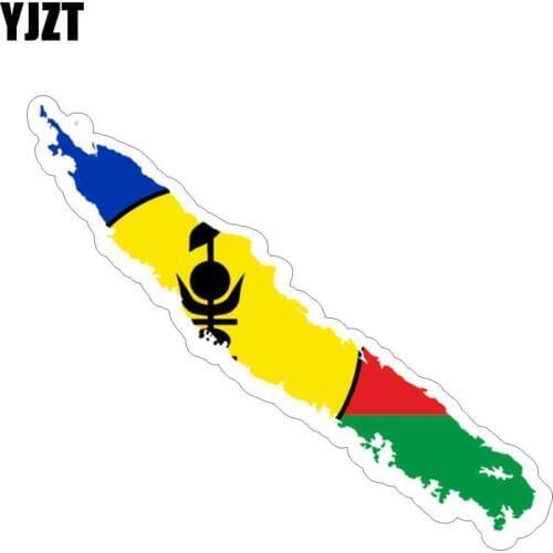 YJZT 15.1CM*2.6CM New Caledonia Flag Map Car Sticker Decal Car Accessories 6-1214