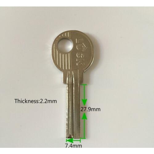 Free shipping locksmith supplies key blank brass B type 2.2 thickness blank keys(5Pcs/lot)