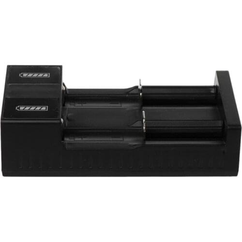 N0HF Battery Charger USB Charging 5V 1A Rechargeable 18650 26650 14500 10440 Li-on Batteries 2 Slots Portable