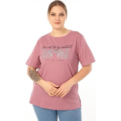 Pianoluce Women Large Size Printed Half Sleeve T-Shirt