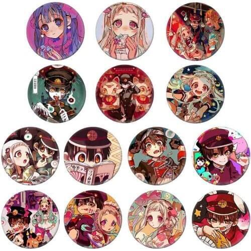 Toilet-Bound Hanako-kun Anime Badges Jibaku Shounen Nene Anime Metal Badge Pins Button Brooches For DIY Clothes Backpack Decor