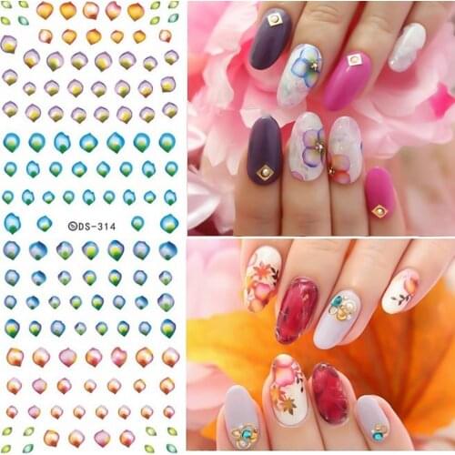 1 Sheet Flowers Water Transfer Decals Nail Art Stickers Tips Decoration Design Sticker Nail Art DIY Manicure Tools
