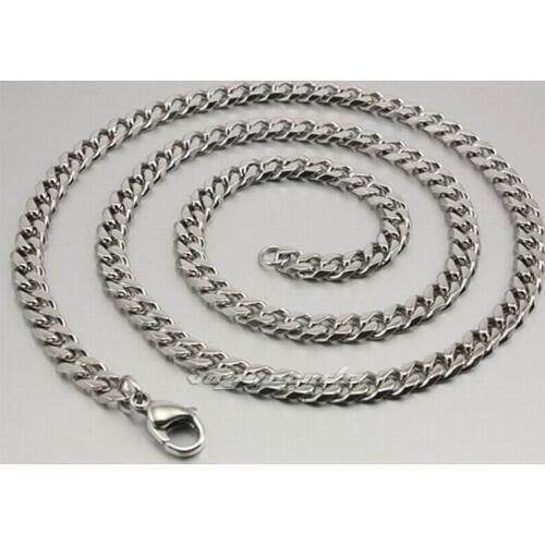 18" ~ 36" 316L Stainless Steel Mens Biker Rocker Punk Necklace Chain 5L009