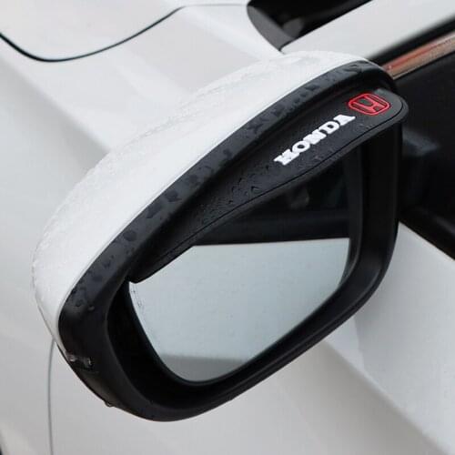 2pcs Silicone Gel Car Rearview Mirror Rain Blades Anti Rain Visor For Honda Civic XR-V HR-V City Accord Odyssey Spirior CRV