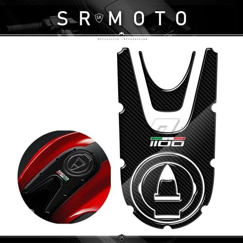 3D Carbon-look Motorcycle Gas Cap Sticker Tank Pad Protector Case for Ducati Monster 1100 Evo 2008-2014