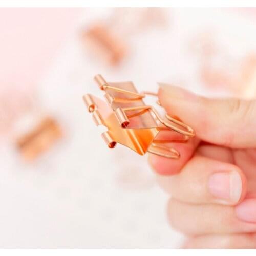 4pcs Creative Rose Gold Cartoon Flamingo cactus plastic bag sealer Long Tail Clip Student Data Clamp packet sealer Dovetail Clip