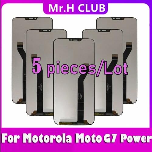 5 PCS/Lot LCD For 6.2 Inch New LCD For Motorola Moto G7 Power XT1955 LCD Display Touch Screen Sensor Panel Digitizer Assembly