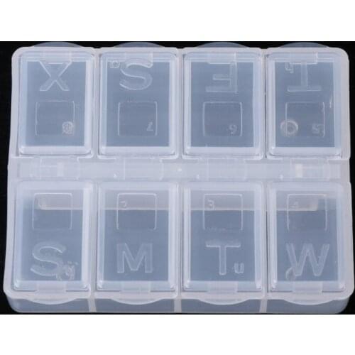 8 Grids Plastic Storage Box Case Home Organizer Jewelry Beads Pill Boxes Parts