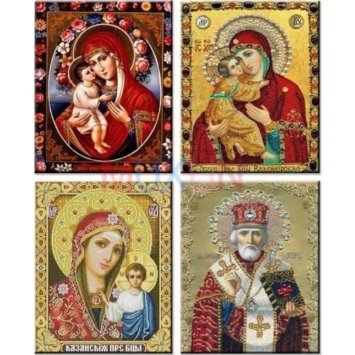MUXUN 5D Diy Diamond Painting Religion Icon Diamond Embroidery Mosaic Cross Stitch Full Square Picture Festival Decoration Gifts