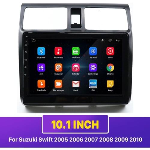 2 Din Car Radio 10.1 Inch Car Mp5 Multimedia Player Android 10 Car Radio Gps Navigation Wifi Bluetooth for Suzuki Swift 2005-10