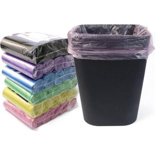 Household 5 Rolls Disposable Rubbish Bin Liner Plastic Garbage Bag Roll Cover Home Waste Trash Storage Container Garbage Bags