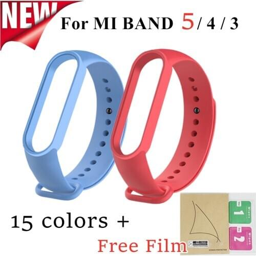 For Xiaomi Mi Band 5/NFC 4 3 Bracelet Global Version Strap Wristband Replacement Accessories Colorful Strap Silicone