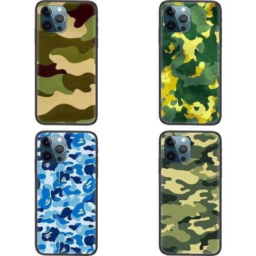 For Xiaomi Redmi Note 9 9S 8 8T 7 Pro 10 5G Redmi Note 9 Pro Enjoy Camouflage Color Black Waterproof Pretty Prime Soft