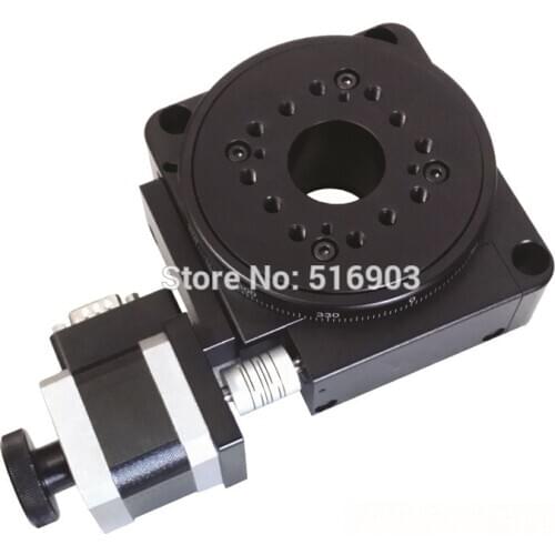 Dia 100mm Motorized Rotation Stage Mount Electric Rotary Angle Table Load 45kg+42 Stepper Motor