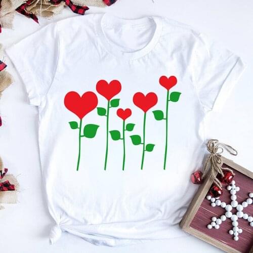 Harajuku Style Printing Tee shirt White Clothes Ladies Top Summer Short Sleeve Cloth T-shirts Womens Tees O-necked
