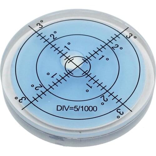 HACCURY High Quality Full Glass Round Spirit level Bubble Luminous Bubble level Size 60x10mm