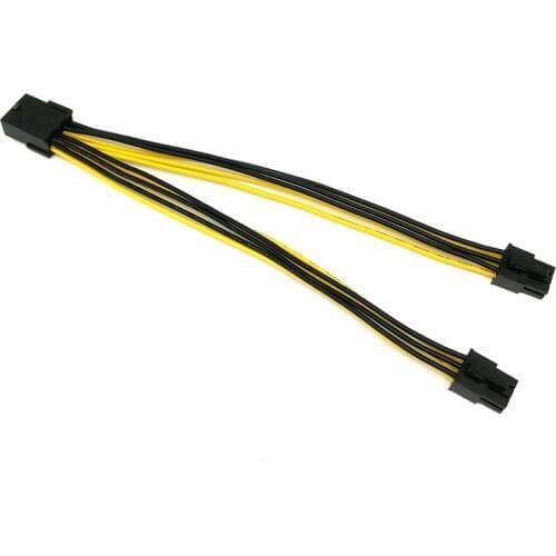 PCI-E 8 Pin to Dual 6Pin Graphic Card Power Cable for Bitcoin Mining Cable
