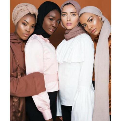Fashion Arab Women Muslim Hijab Scarf Hijabs Scarves Islamic Shawls Soild Women Headwrap Headscarf Shawls Plain Stole 180*95CM