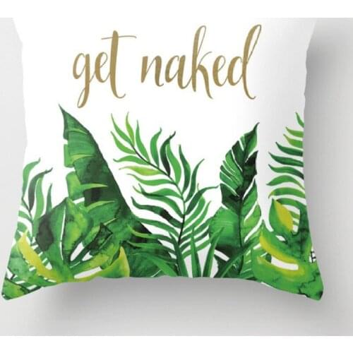 Fashion Plant Tropical Cushion Cover 45X45 Polyester Throw Pillow Cover For Sofa Home Decor Decoration Decorative Pillowcase