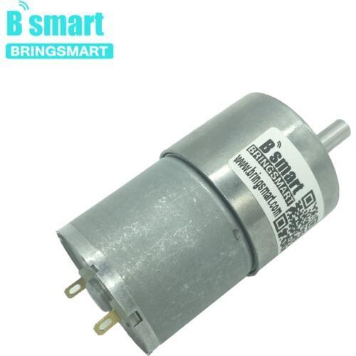 Bringsmart JGB37-3530 12V DC Gear Motor High Turque Reversed 24 volt Gearbox for Gears Metal Mini Electric Motor Smart DIY Parts