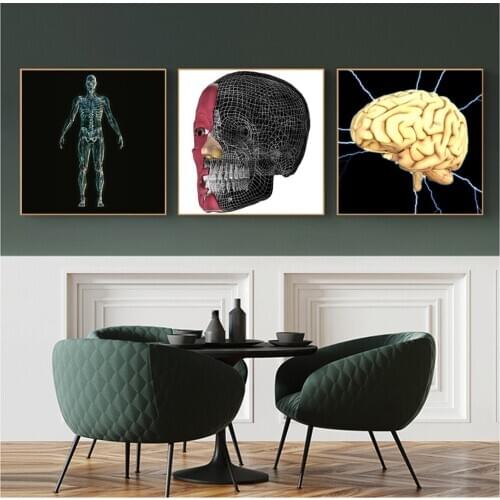 Musculogram Human Body Oil Painting Hanging Picture Poster Canvas Print Painting Wall Art Living Room Home Decoration