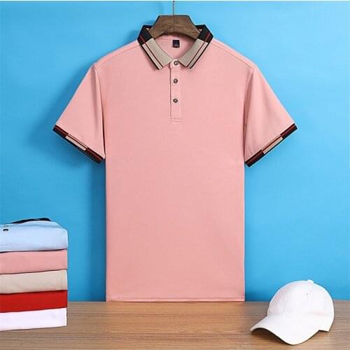 Summer polo collar cultivate ones morality short sleeve T-shirt business men