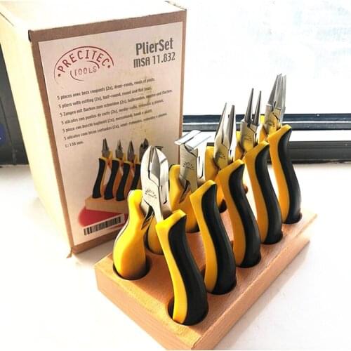 MSA11.832 5pieces set Round and semicircular flat top cutting diagonal nose pliers for watch tools and Repair the watch