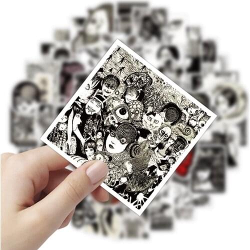 56Pcs Horror Anime Stickers Comics Horror Sticker Scrapbook Suitcase Skateboard Laptop Luggage Graffiti Cool Decoration Kids Toy