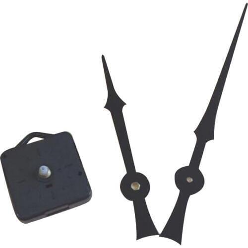 New 10 sets DIY Quartz Clock Movement Spindle Mechanism Repair Parts Tool Set Arrow Black Hands