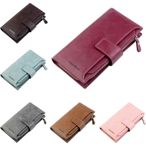New Fashion Lady Women Leather Clutch Wallet Long Card Holder Case Purse Handbag Solid Hot Smart Wallet Mini Slim Card Wallet