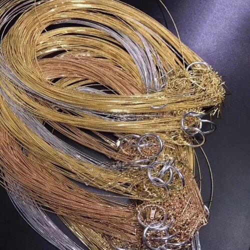 925 Silver Needle Head Necklace Bracelet Necklace Clavicle Chain Through Heart Chain Eyelet Bead Chain Imported from Japan