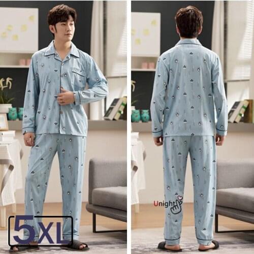 5XL Luxury Men Pajama Sets Long Plus Size Pajamas Mens Home Cloths Cardigan Suit Winter Autumn Sleepwear Winter Pajama Pijama