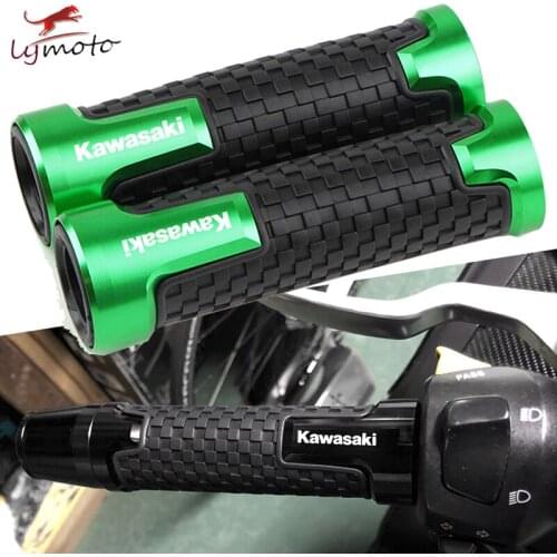 7/8'' 22MM Motorcycle Handle Grips Motorbike Handlebar Ends For Kawasaki NINJA 300 400 ZX6R ZX9R ZX12R Z800 Z750 Z250 ER6N/F