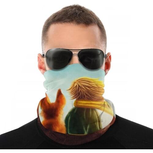 Little Boy And The Fox Scarves Neck Face Mask Unisex Halloween Tube Scarf Neck Bandana Versatility Headwear Outdoor Hiking