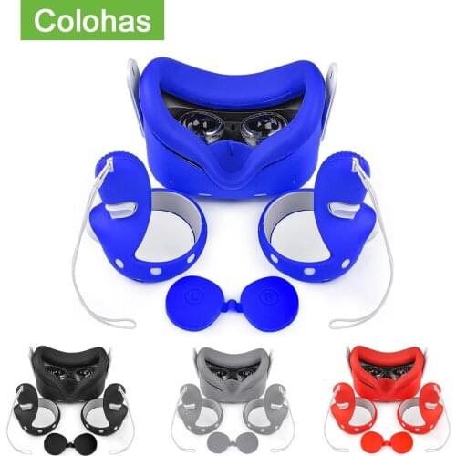 Silicone Protective Cover Case For Oculus Quest 2 VR Glasses Headset Head Cover Anti-Scratches For Oculus Quest 2 VR Accessories